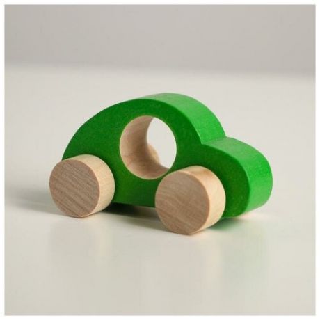 Деревянная игрушка «Каталка» «Машинка Томик» зелёная