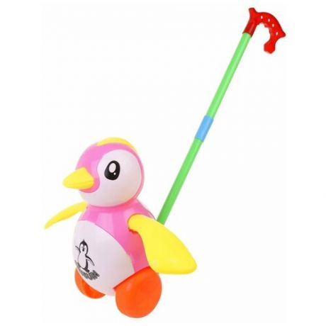 Каталка-игрушка Наша игрушка Пингвин, 613827 розовый