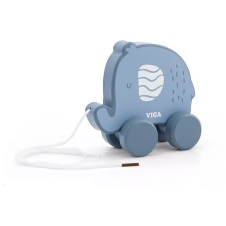 Каталка-игрушка Viga Слоник (44004) голубой голубой
