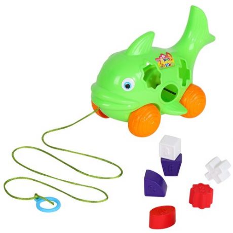 Каталка-игрушка Компания Друзей Рыба JB5300420 зеленый