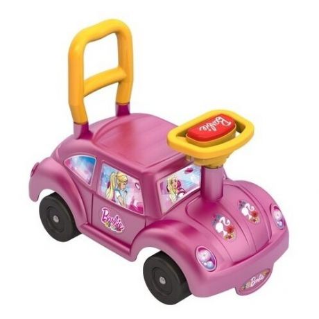 Каталка детская, машинка для девочек, толокар со спинкой, розовый, 55 х 28 х 43 см