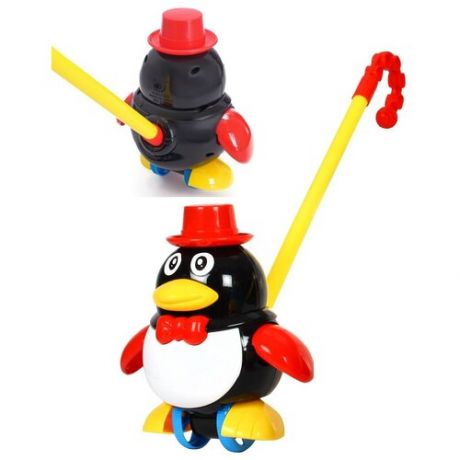 Каталка пингвин / Каталка с палкой / Пингвин
