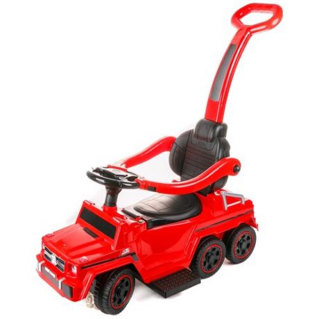 Детский автомобиль- каталка, ANG, из пластика, с подсветкой и звуковыми эффектами, красного цвета