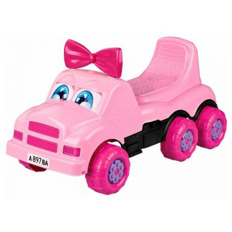 Машинка каталка детская Plast Land Веселые гонки, фиолетовая