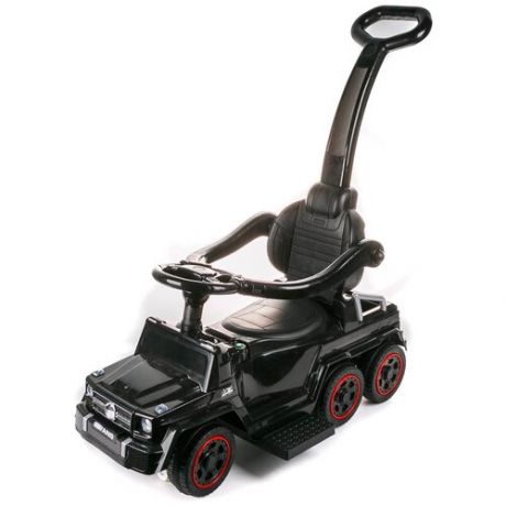 Детский автомобиль-каталка, ANG из пластика, с подсветкой и звуковыми эффектами, черного цвета