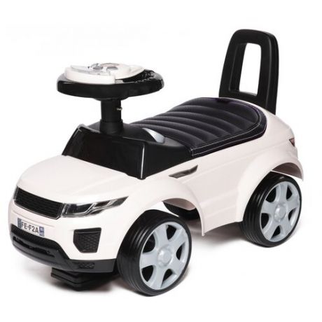 Каталка-толокар Babycare Sport Car с резиновыми колесами и кожаным сиденьем (613W) белый