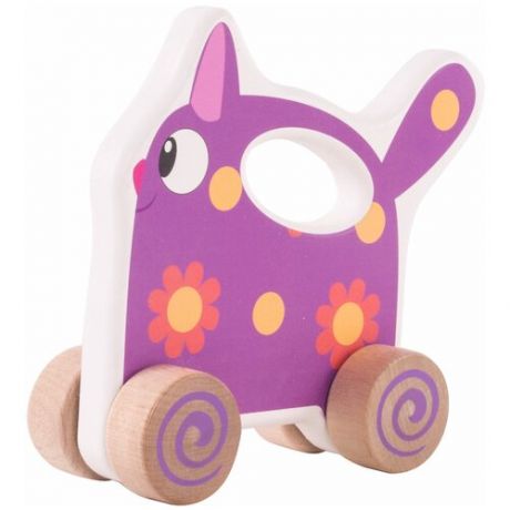 Каталка-игрушка Деревяшки Кошечка Мяу (18WRT04K) фиолетовый