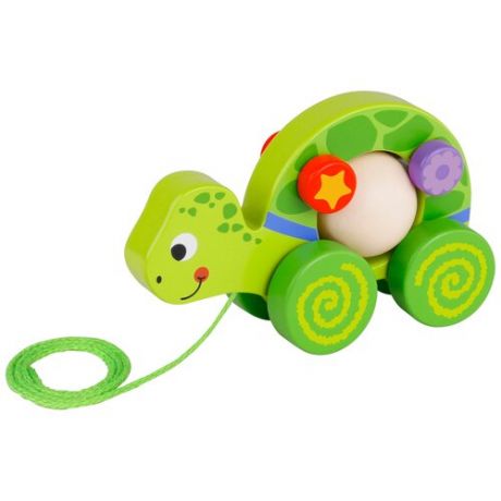 Каталка-игрушка Tooky Toy Черепашка зелeный
