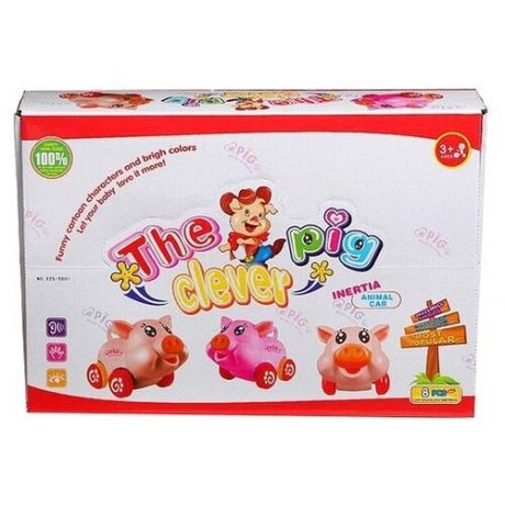 Каталка-игрушка Умные свинки (225-5001) розовый/бежевый