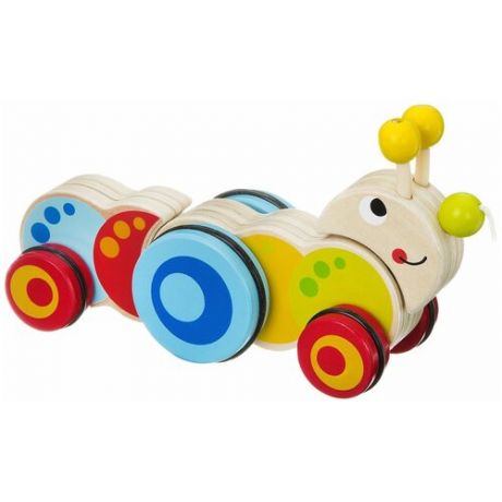 Каталка-игрушка BONDIBON Гусеница (ВВ2037) разноцветная