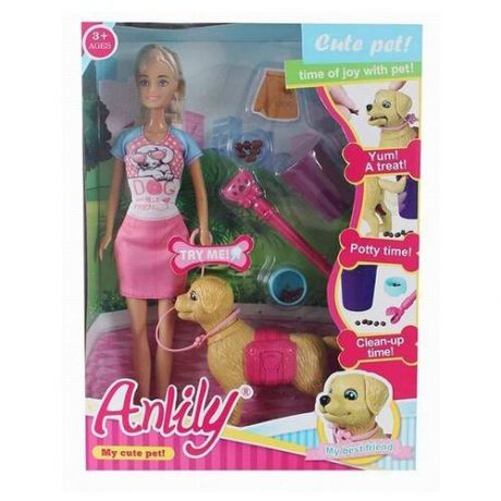 Кукла Anlily с питомцем и аксессуарами, 32 см, 99123