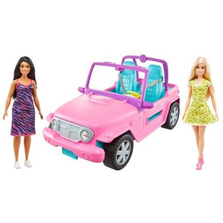 Кукла Mattel Barbie Барби с подругой на машине GVK02