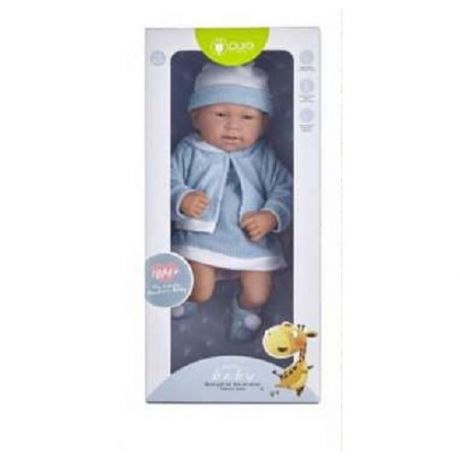 Пупс Junfa toys Pure Baby в голубом платье, 35 см, WJ-B9968