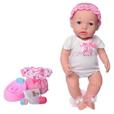 Пупс Junfa toys Baby Ardana в белом боди, 40 см, A317B