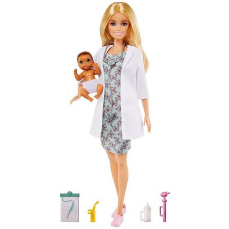 Кукла Mattel Barbie Доктор педиатр с малышом пациентом GVK03