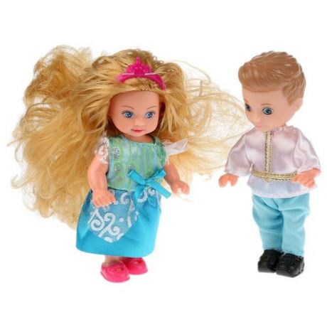 Набор кукол Карапуз Машенька и Сашенька принц и принцесса, 12 см, MARY003-GB-BB