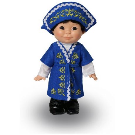 Кукла Весна Веснушка в казахском костюме (мальчик), 26 см, В2983