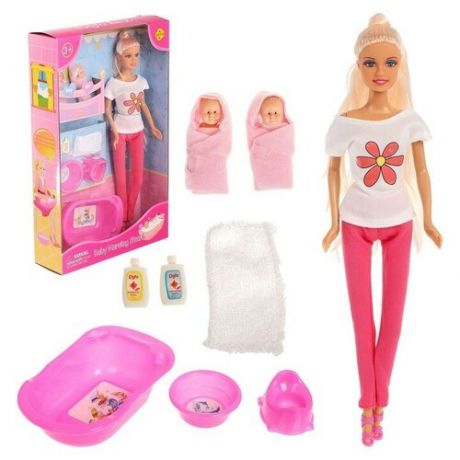 Кукла-модель "Лидия" с малышами и аксессуарами, микс