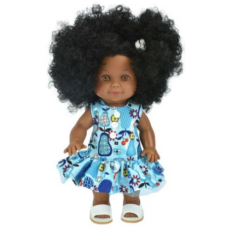 Кукла Бетти темнокожая, в голубом платье