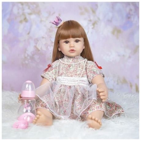 Кукла Реборн девочка Маргарита(мягконабивная) 60см/ Реалистичная кукла