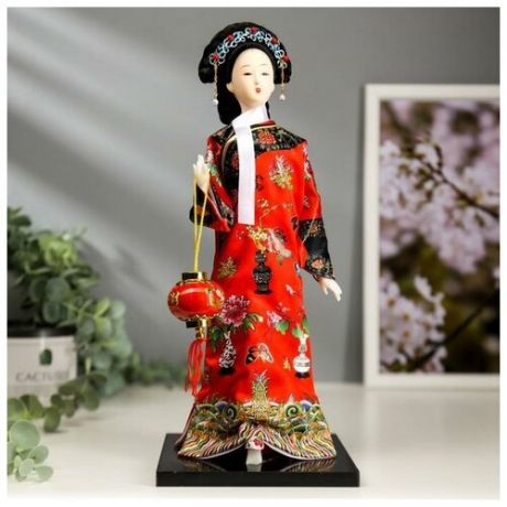 Кукла коллекционная "Китаянка в национальном платье "микс 28х12,5х12,5 см