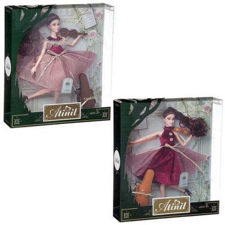 Кукла Junfa Atinil Яркое настроение в наборе со скрипкой и другими аксессуарами, 28см