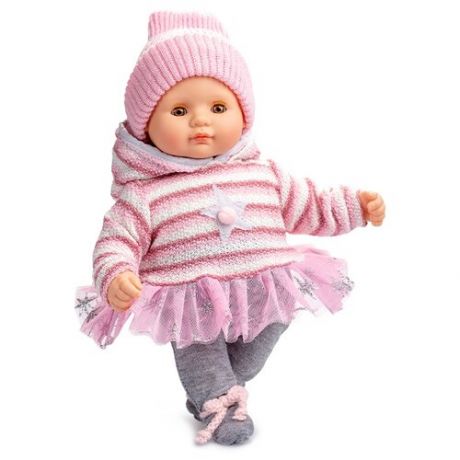 Интерактивный пупс Berjuan Baby Shoes девочка в теплом костюме, 34 см, 0466
