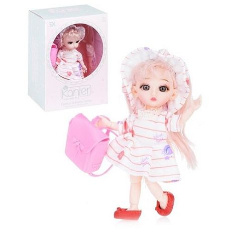 Кукла Oubaoloon шарнирная, с пластиковым рюкзачком, в коробке (201861)