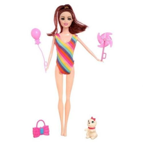 Кукла-модель «Мира» в купальнике, с аксессуарами, микс