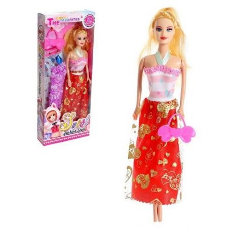 Кукла-модель «Арина» с летними нарядами и аксессуарами, микс