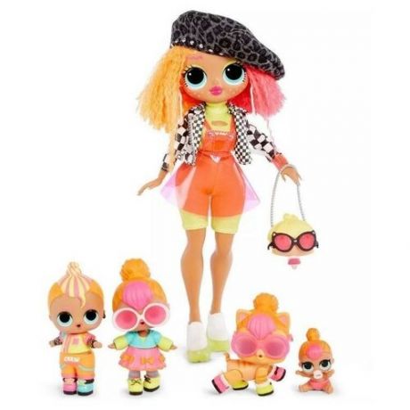 Кукла MGA Entertainment Куклы ЛОЛ Сюрприз Игровой набор L. O. L. Surprise OMG Neon QT Family