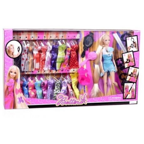 Кукла и много платьев игровой набор для девочек модель гардероб