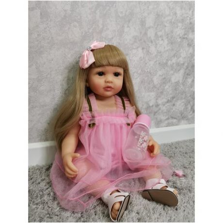 Кукла Реборн девочка Кира (силиконовая) 55см/ Реалистичная кукла