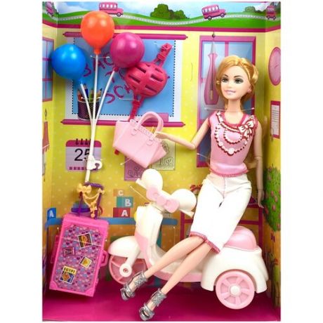 Кукла со скутером Yalili, с аксессуарами, шарнирная, 30 см