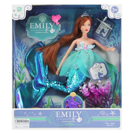 Кукла Эмили-русалочка в блестящем костюме 28 см
