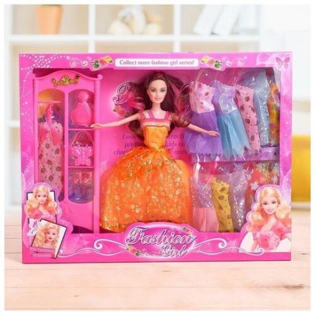 Кукла-модель «Анна» с набором платьев, с аксессуарами, цвета микс
