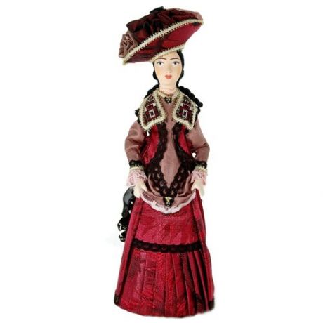 Кукла коллекционная Потешного промысла Дама в городском модном французском костюме.
