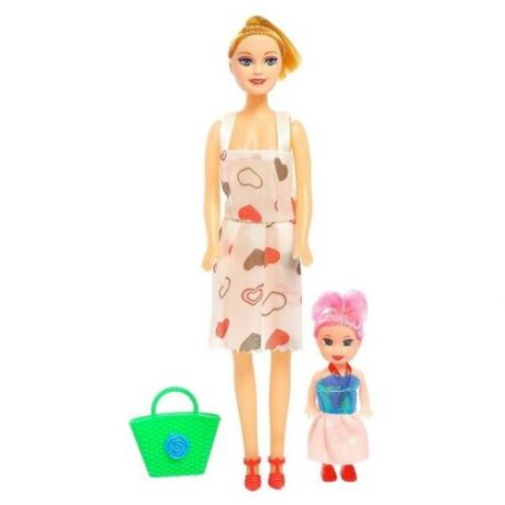 Кукла-модель «Оля» с дочкой, с аксессуарами, микс