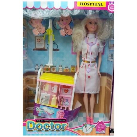 Набор Кукла Детский доктор (педиатр), 1 кукла с аксессуарами, 28 см. барби. игрушки для девочек