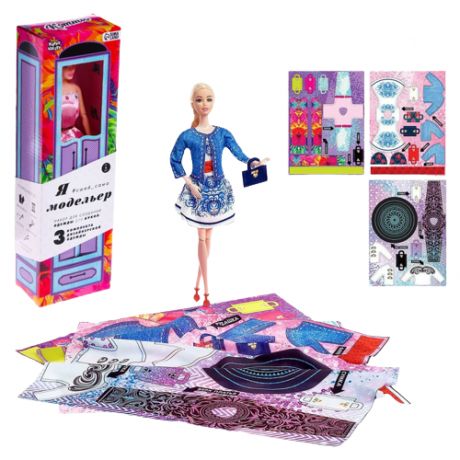 Кукла-модель шарнирная «Кэтти» с набором для создания одежды «Я модельер