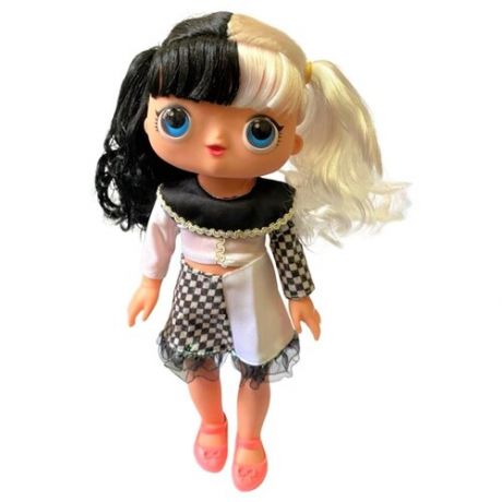 Игрушка для детей Кукла модница с черно-белыми волосами волосами (33 см)