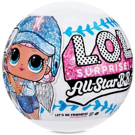 Кукла-сюрприз L.O.L. Surprise All-Star B.B.s Lucky Stars Sports Series 1 Baseball Sparkly, 570370