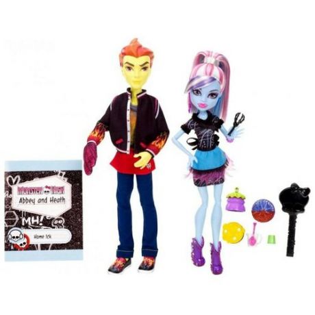 Набор кукол Monster High Ужасное Домоводство Эбби Боминейбл и Хит Бернс, 27 и 29 см, BBC82