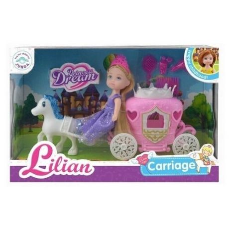 Кукла Lilian в карете, в коробке (цвет микс)
