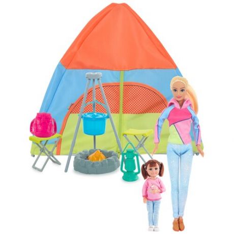 Набор кукол Туристы с палаткой