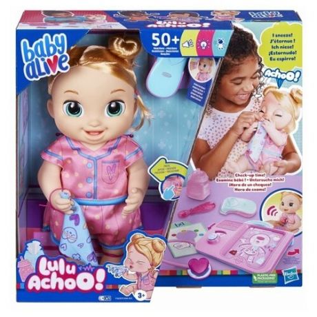 Интерактивная кукла Лулу Апчхи блондинка Baby Alive Lulu Achoo Doll Blonde Hair Hasbro