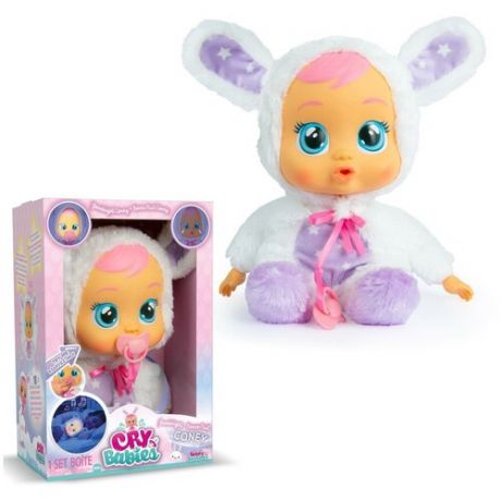 Кукла IMC Toys Cry Babies Плачущий младенец GOODNIGHT CONEY 30см с мягким телом, светодиодной подсветкой, звуковыми и музыкальными эффектами