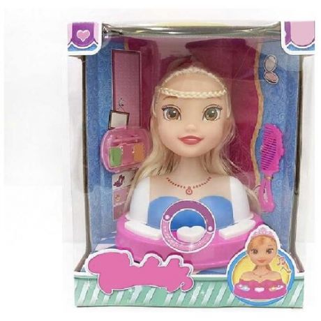 Кукла-Манекен для причесок, Детский, Игровой набор, с аксессуарами, размер манекена - 16 х 8 х 19см.