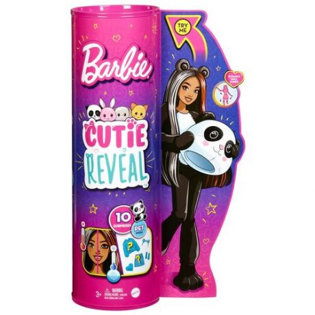 Кукла Barbie Cutie Reveal Panda с сюрпризами, 29 см, HHG22