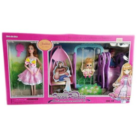 Кукла Dream Prencess AMD-300-1 в наборе 2 куклы- дочки с качелью